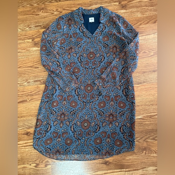Cabi Provincial Long Sleeve Floral Shift Dress Womens Size M - Picture 7 of 12